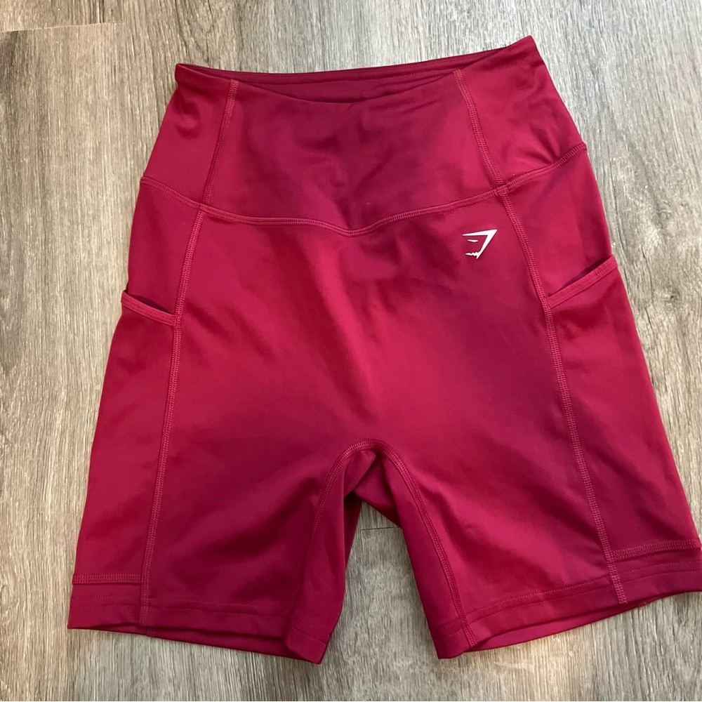 Gymshark Red Bike Shorts Performance Fit